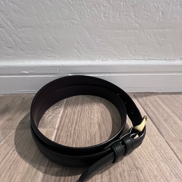 COACH Leather Belt Brass Buckle Women's 1" Wide Size Large Classic 90s Era Vibe - Picture 5 of 11